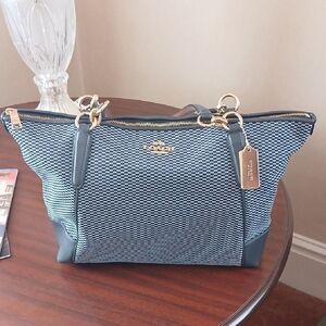 Coach Ava tote dark blue/light blue